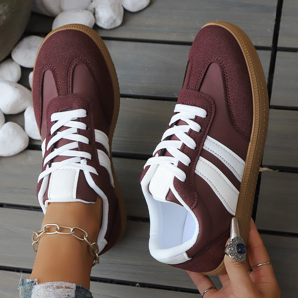 Veylor — Retro 80s Leather Sneakers with Cushioned Gum Sole