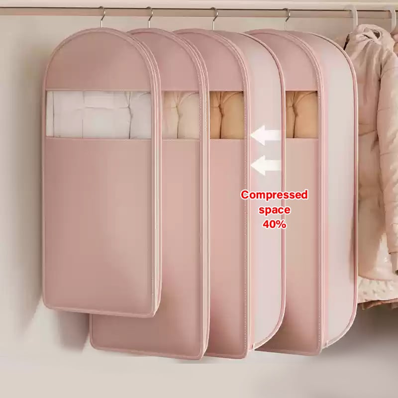 GarmentGlow – Sleek Hanging Storage Bag with Space Saving Zip