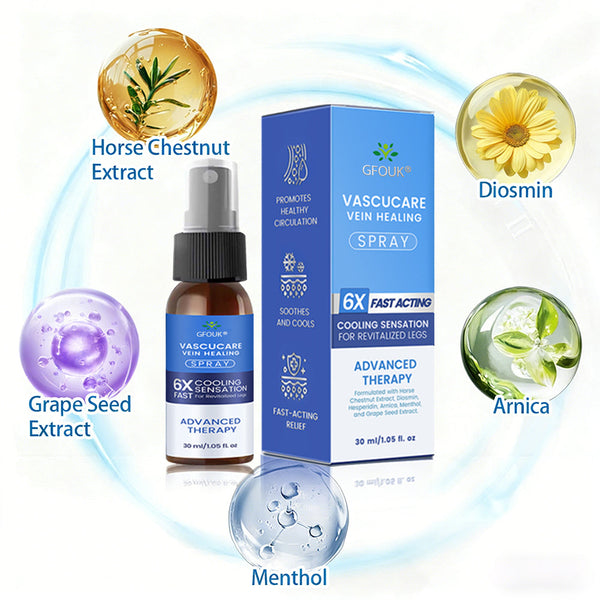 🇦🇺✅✅GFOUK® VascuCare Vein Healing Spray(Designed for Varicose veins, Spider veins, Deep vein Thrombosis, Chronic venous insufficiency, Venous ulcers, Thrombophlebitis and other venous issues)