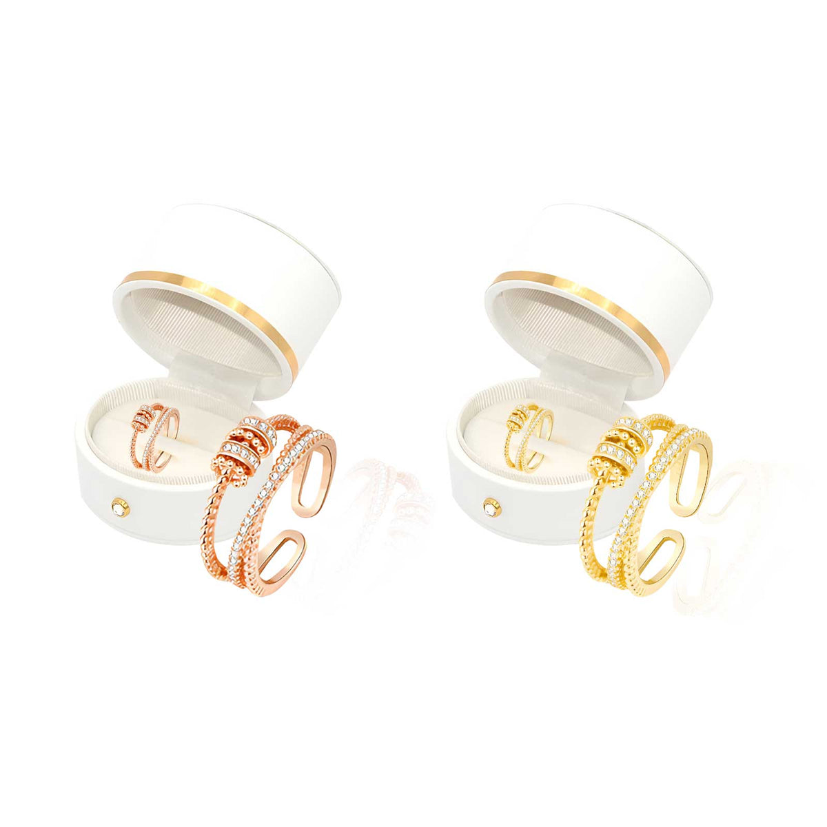 MetaboRing™ Threanic Triple Fidget Ring – Boost Metabolism, Detox, and Support Weight Loss