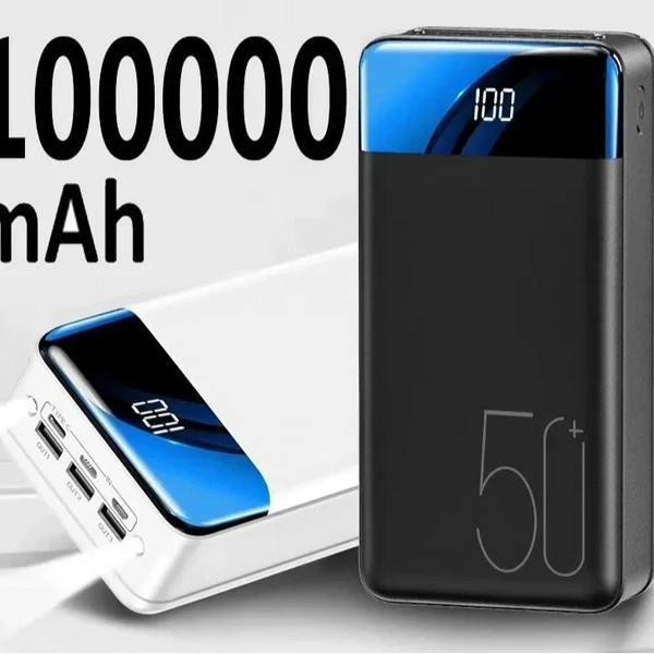 100,000mAh Ultra-High Capacity Power Bank with Super Fast Charging – Portable Charger for Phones, Tablets, and Laptops