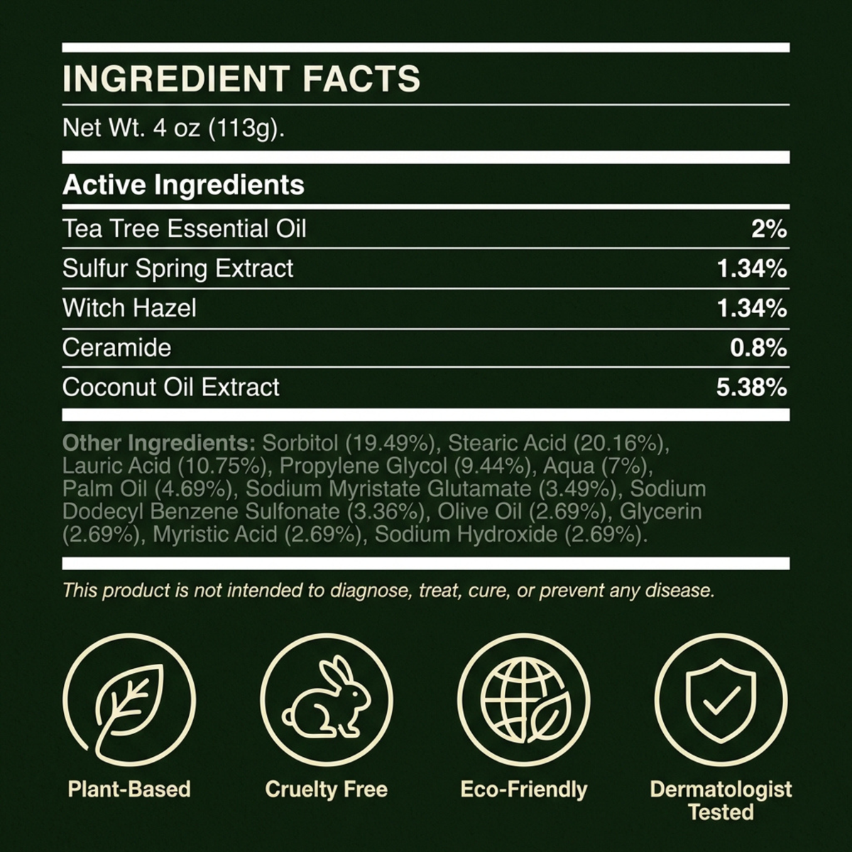 Ironbark Tea Tree Antifungal Bar – Deeply Clears Fungal Infection and Skin Balance from the Root