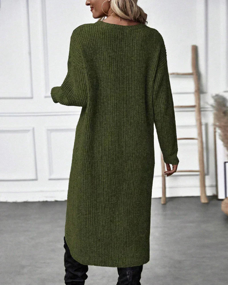 Emma | Luxurious Knit Dress with Slit for Women
