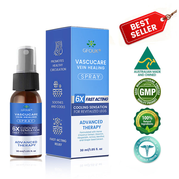 🇦🇺✅✅GFOUK® VascuCare Vein Healing Spray(Designed for Varicose veins, Spider veins, Deep vein Thrombosis, Chronic venous insufficiency, Venous ulcers, Thrombophlebitis and other venous issues)