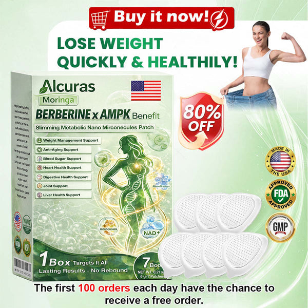 Moringa × Berberine × AMPK 8-Benefit Slimming & Metabolic Nano Microneedle Patch | Daily support for metabolism and heart health
