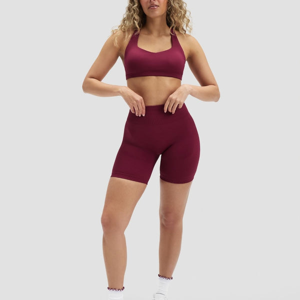 Elevate™ Sculpting High Waist Scrunch Shorts | Cherry Berry