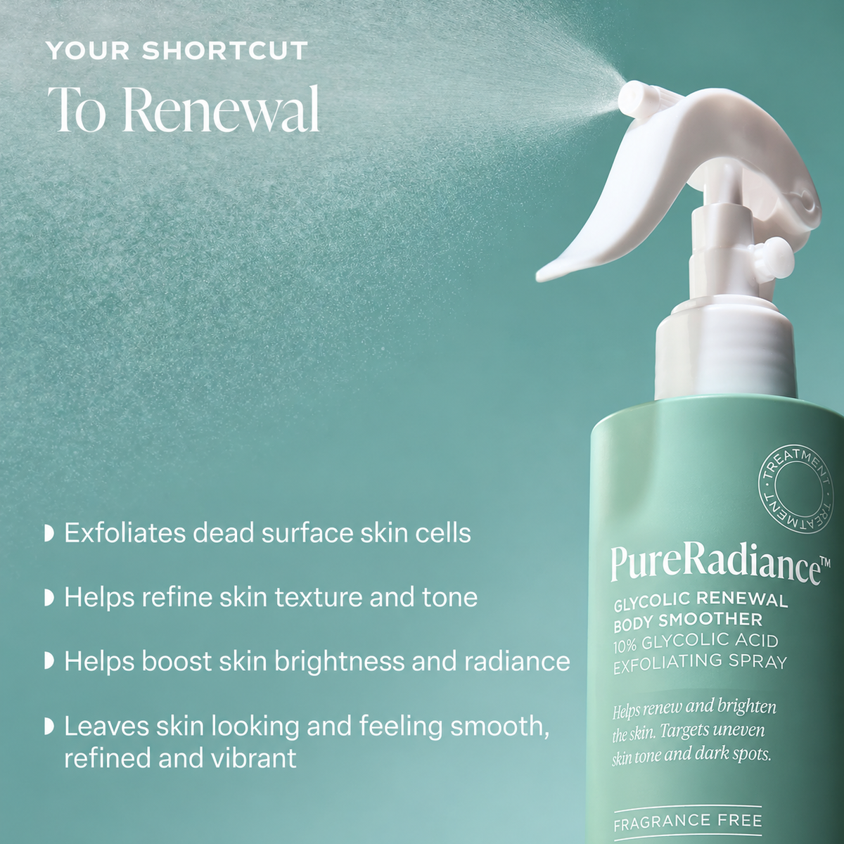 PureRadiance™ – Exfoliating Glycolic Acid Body Spray