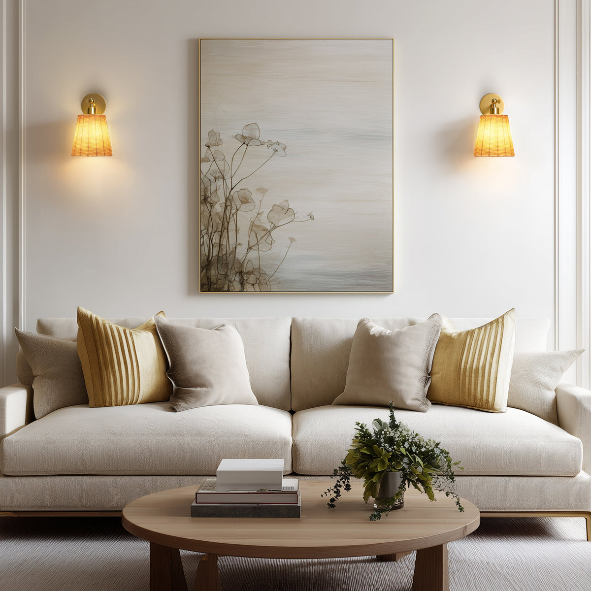 Natural Wireless wall sconce