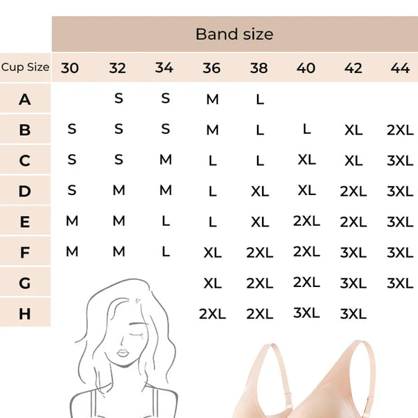Jelly Wireless Seamless Deep-V Push-Up Bra