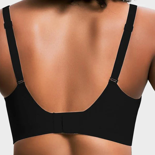 Jelly Wireless Seamless Deep-V Push-Up Bra