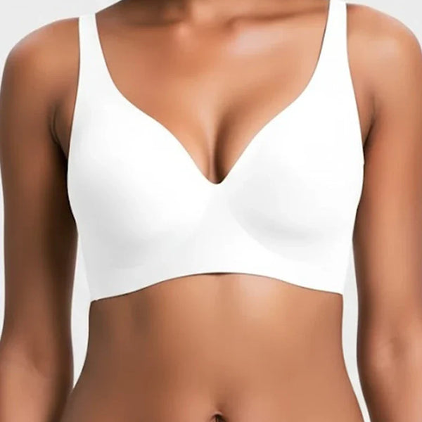 Jelly Wireless Seamless Deep-V Push-Up Bra