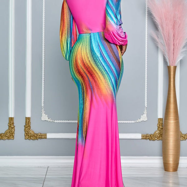 Ruched V-Neck Control Dress