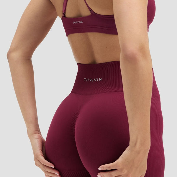 Elevate™ Sculpting High Waist Scrunch Shorts | Cherry Berry
