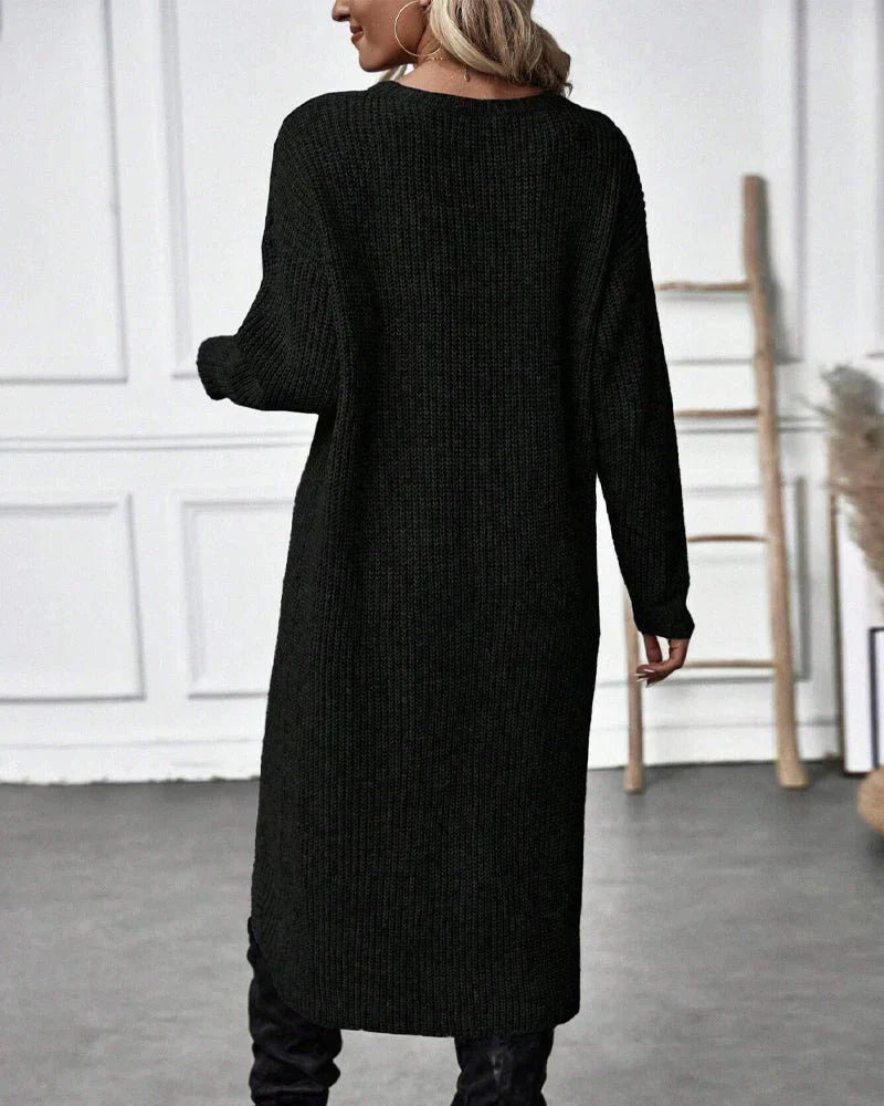 Emma | Luxurious Knit Dress with Slit for Women
