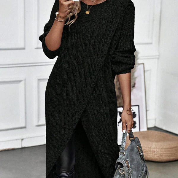Emma | Luxurious Knit Dress with Slit for Women