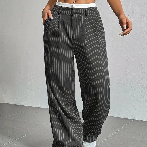 PinstripePower™ — Sculpt Your Curves and Command Every Room with Effortless Style