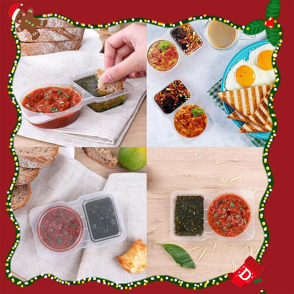 SauceMate | Dual Compartment Condiment Box