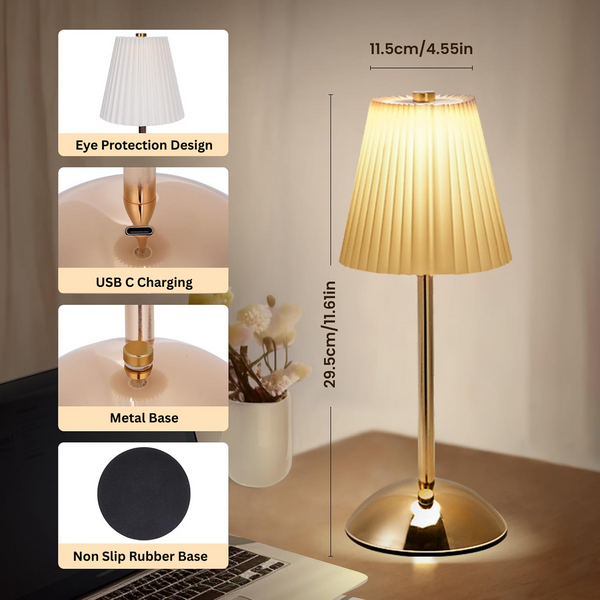 Aurevia™ – Modern Cordless Rechargeable Dimmable LED Table Lamp