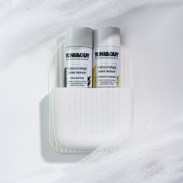 AquaNest™ – Silicone Adhesive Shower Caddy with Drainage