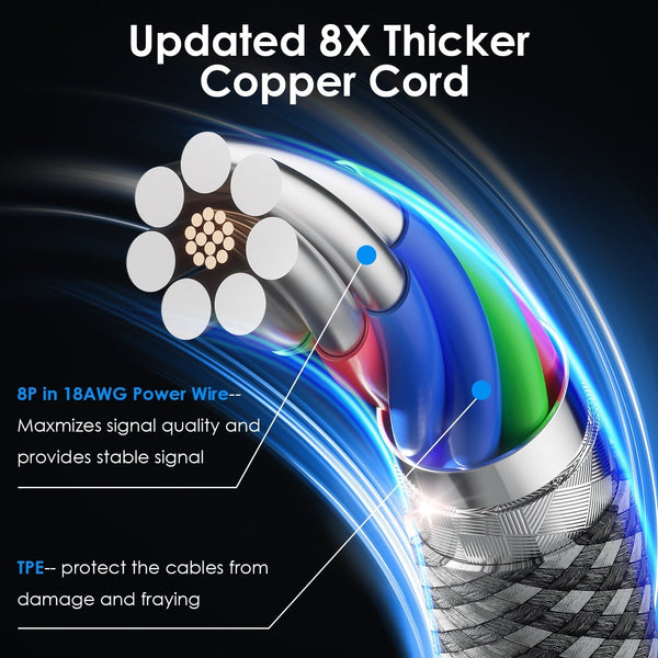 100W Magnetic Coiled Cable
