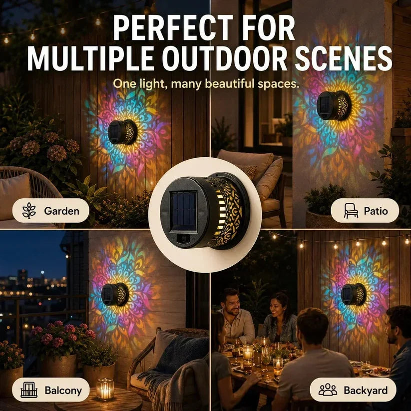 Glowmira™ – Solar Powered Mandala Light For Outdoor Decoration