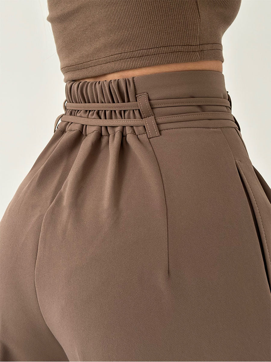 CELEST - WIDE LEG HIGH-RISE PANTS