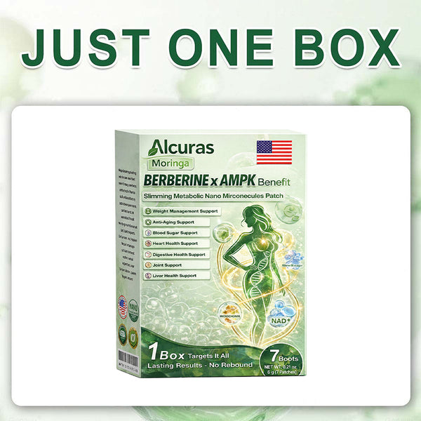 Moringa × Berberine × AMPK 8-Benefit Slimming & Metabolic Nano Microneedle Patch | Daily support for metabolism and heart health