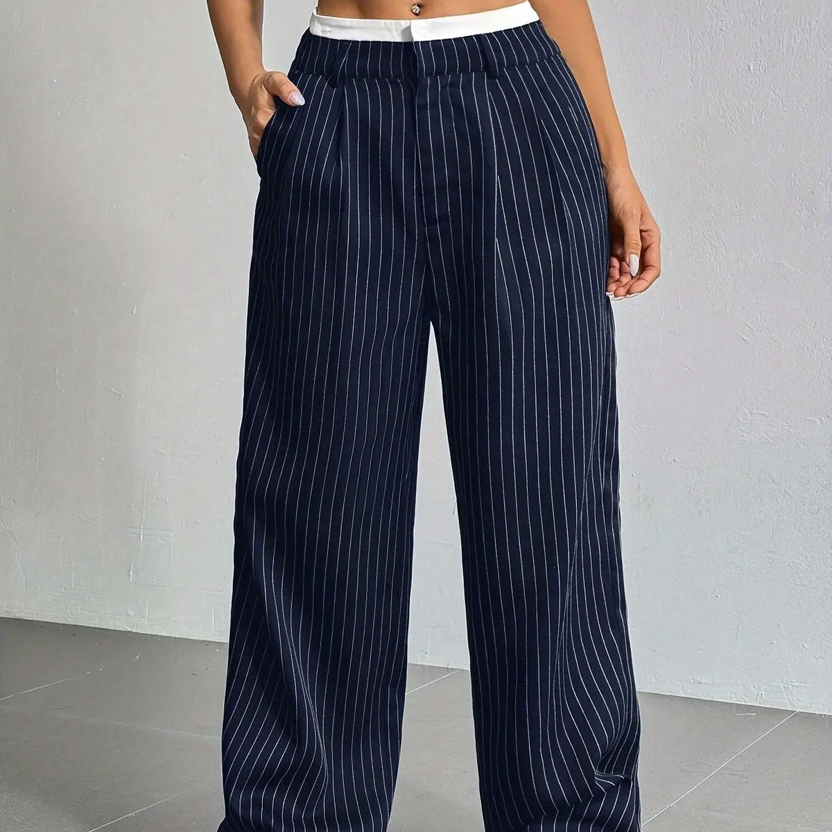 PinstripePower™ — Sculpt Your Curves and Command Every Room with Effortless Style
