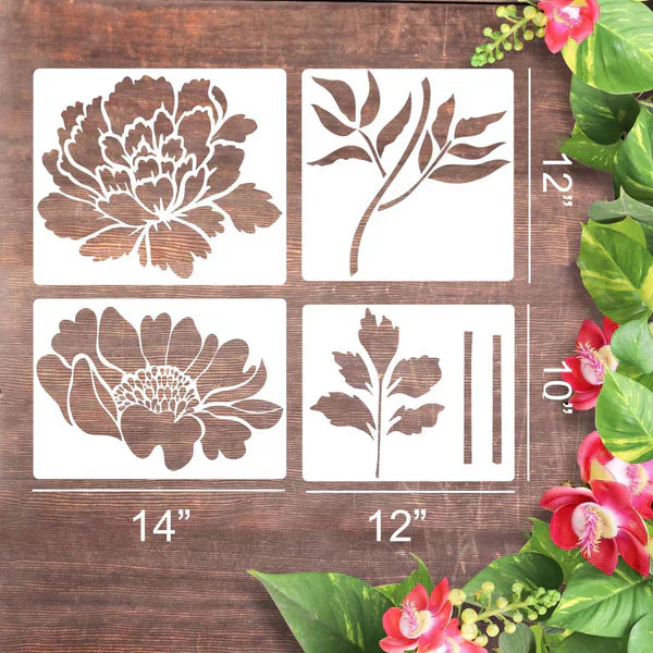 BloomTrace – Garden Fence Flower Stencils for DIY Décor