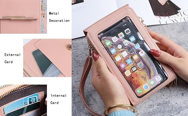 PurseLuxe™ – Crossbody Phone Bag With Touchscreen Card Slots