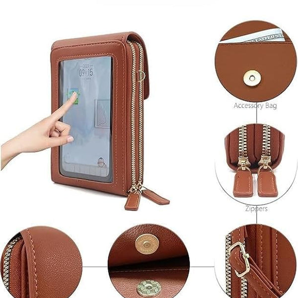 PurseLuxe™ – Crossbody Phone Bag With Touchscreen Card Slots