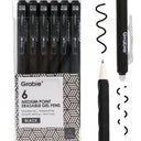  Retractable Black Color Set of 6