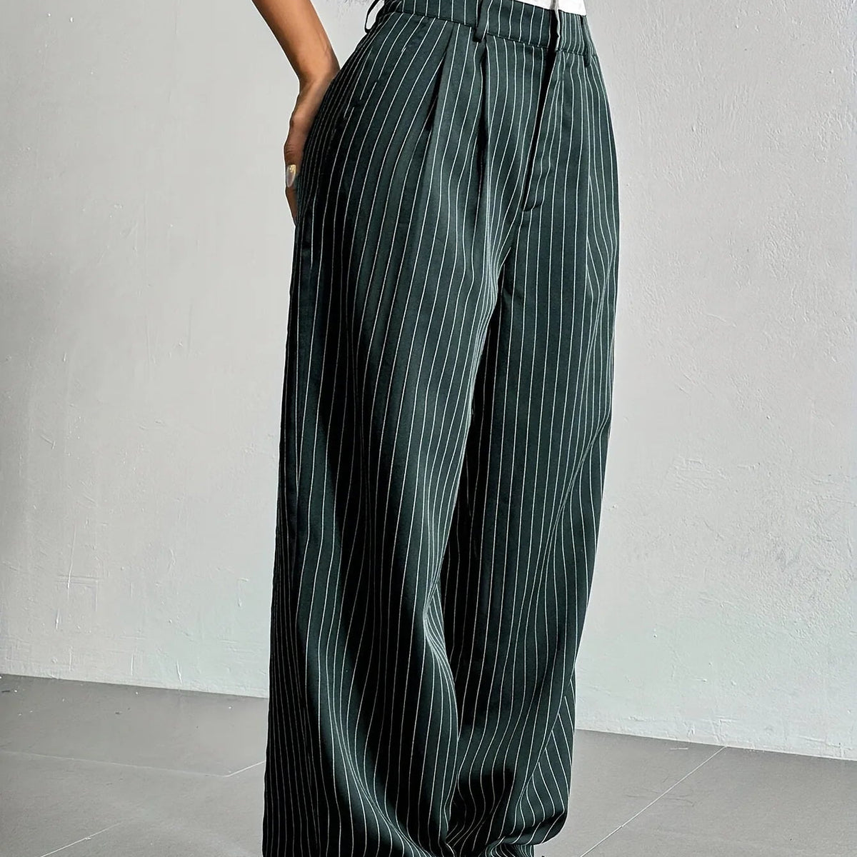 PinstripePower™ — Sculpt Your Curves and Command Every Room with Effortless Style