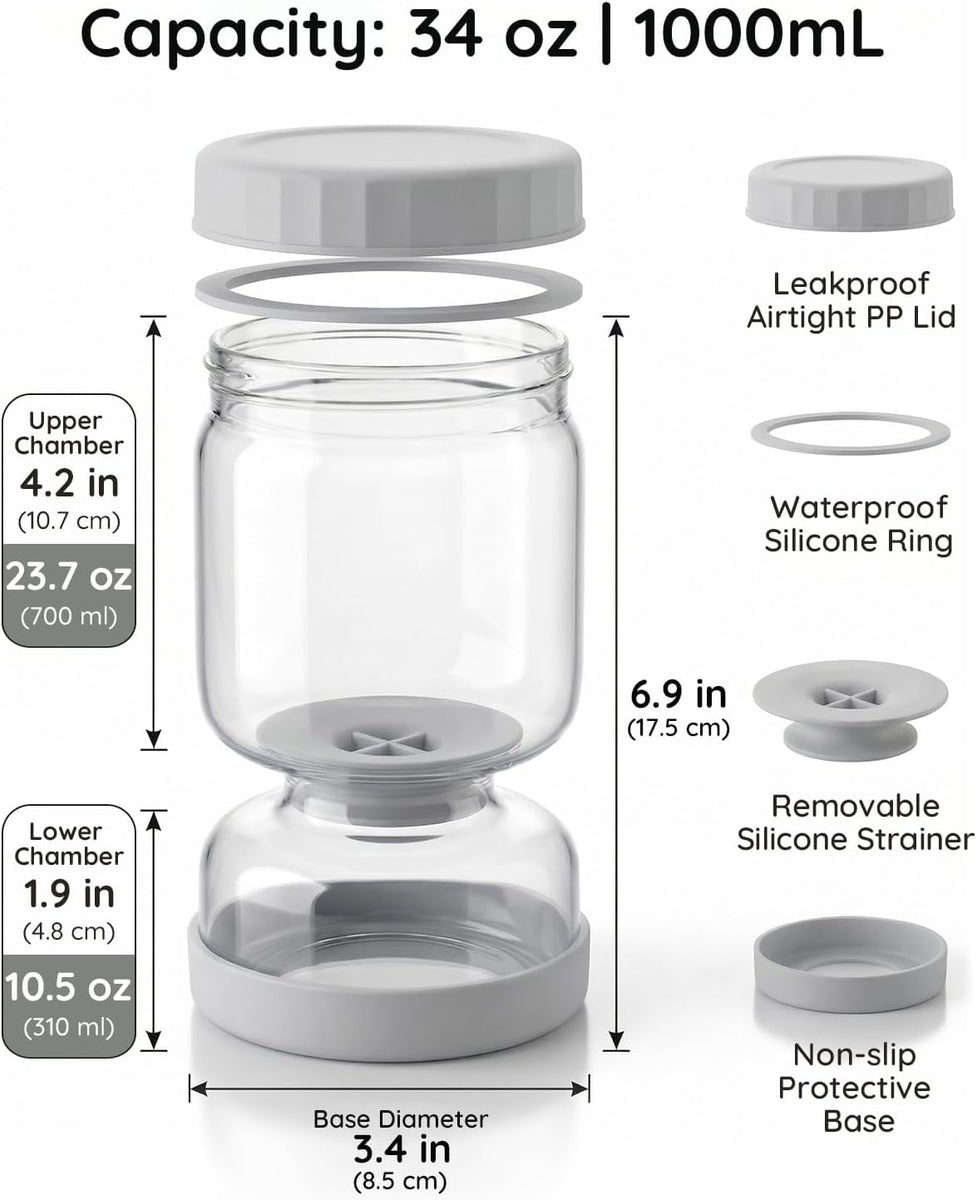 PickleViva™ – Easy-Serve Pickle Jar With Built-In Separator