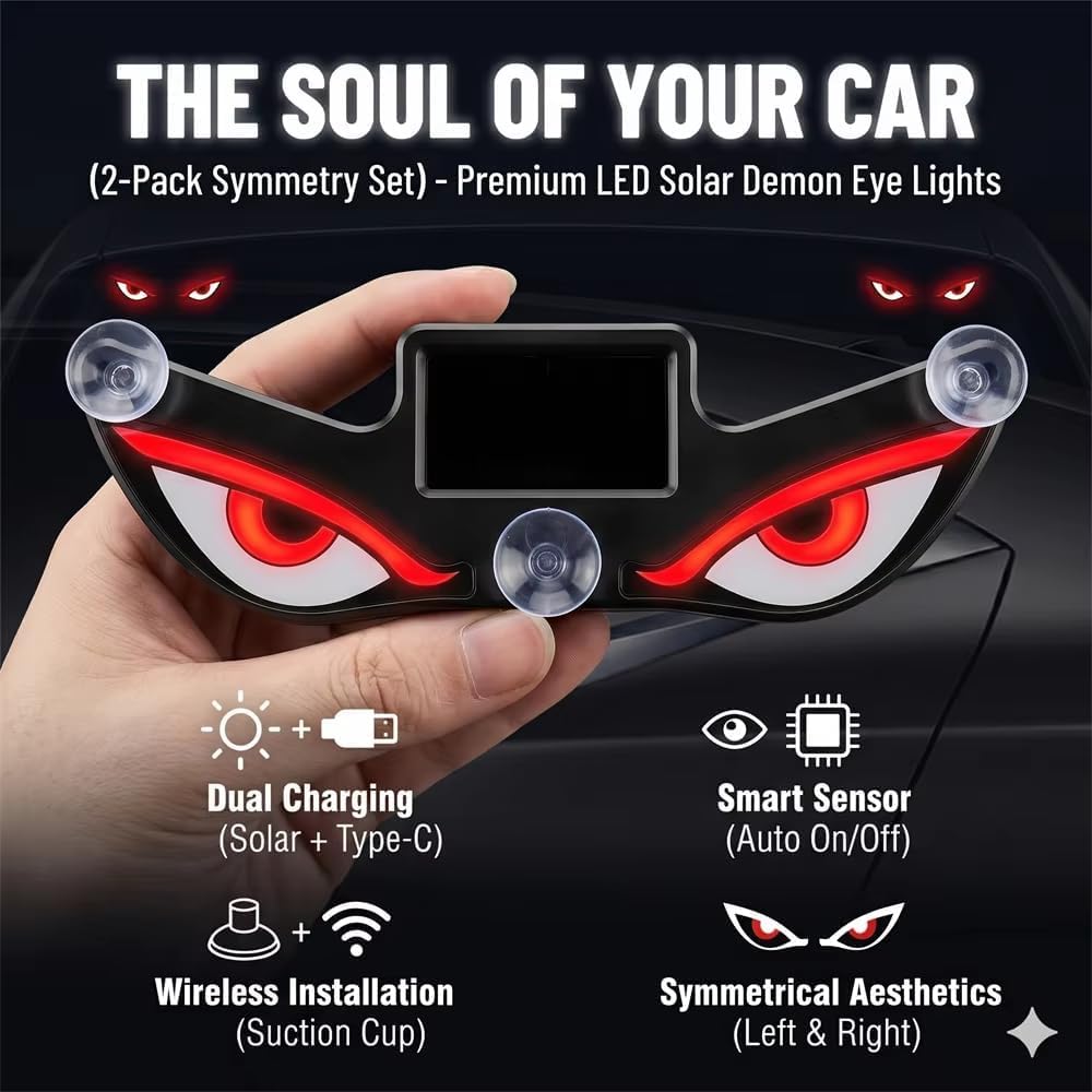 Hellora™ – Solar Powered LED Demon Eyes For Vehicles