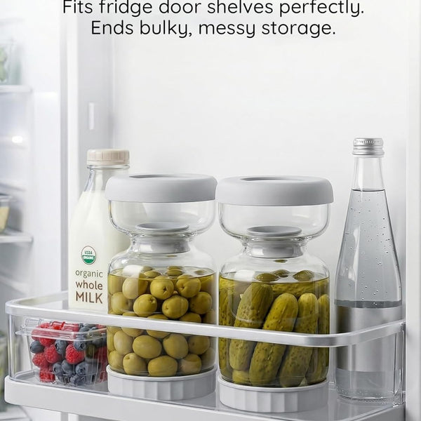 PickleViva™ – Easy-Serve Pickle Jar With Built-In Separator