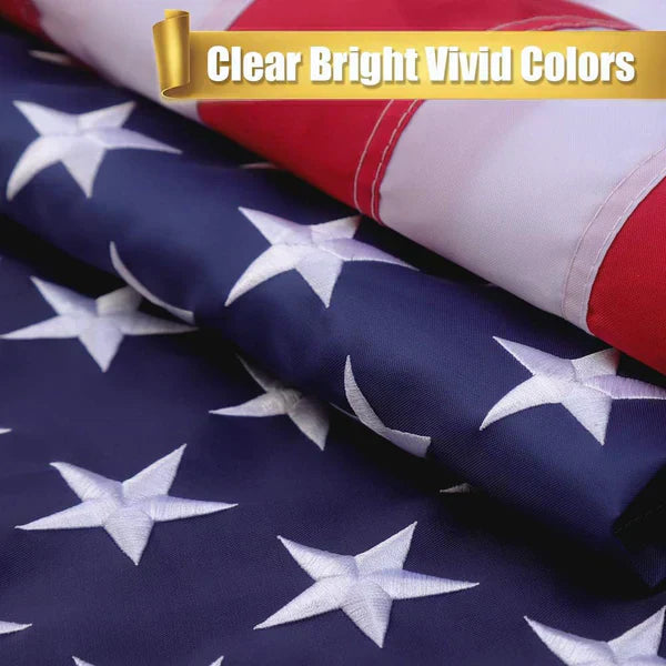 FreedomStitch – Handcrafted American Flag with Embroidered Stars