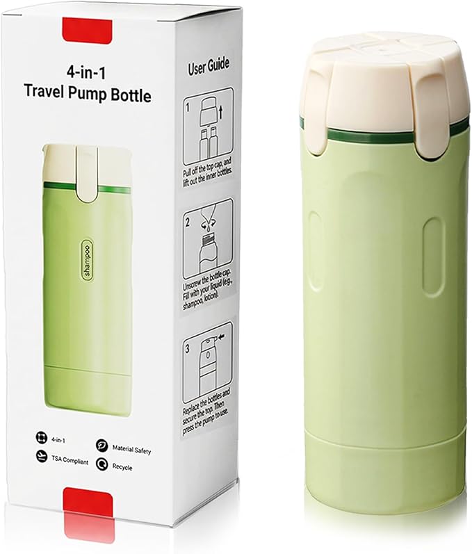 Tavelfill 4-in-1 Travel Dispenser Bottle for Toiletries