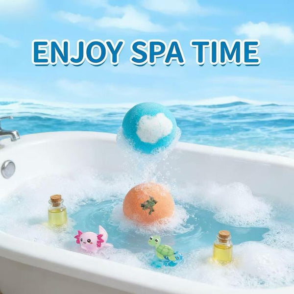 BubblyJoy | Bath Bomb Set for Kids with a Surprise and Lots of Foam