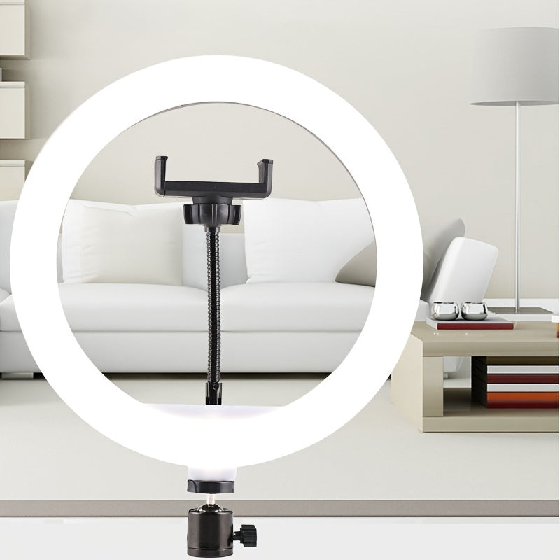 10-Inch LED Ring Light with Adjustable Tripod and Phone Holder - Ideal for Makeup, Photography, and Vlogging