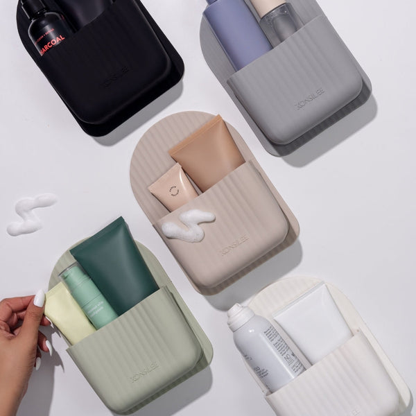 AquaNest™ – Silicone Adhesive Shower Caddy with Drainage