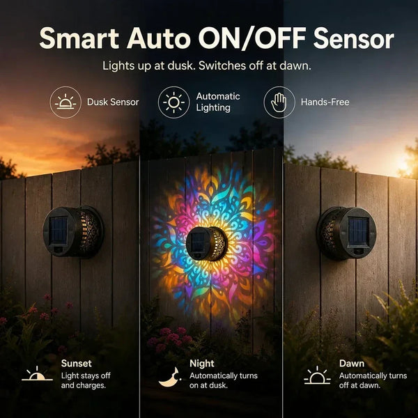 Glowmira™ – Solar Powered Mandala Light For Outdoor Decoration