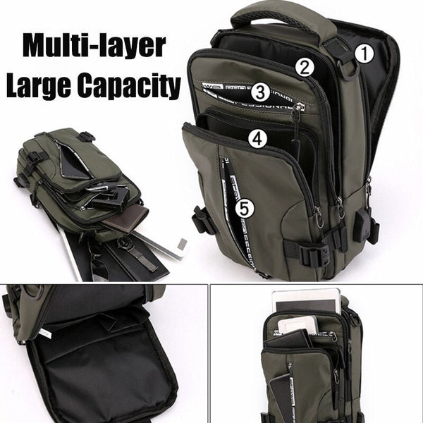 Zentro — Waterproof Anti-Theft Crossbody Bag with USB Port