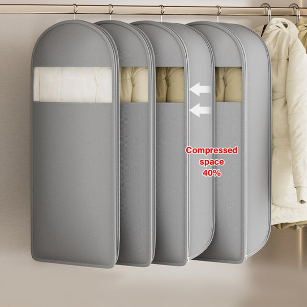 GarmentGlow – Sleek Hanging Storage Bag with Space Saving Zip