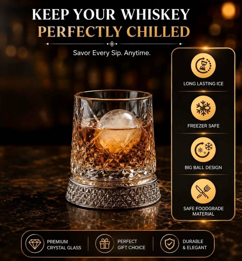 Glaciera™ – Rotating Crystal Glass LED Table Light