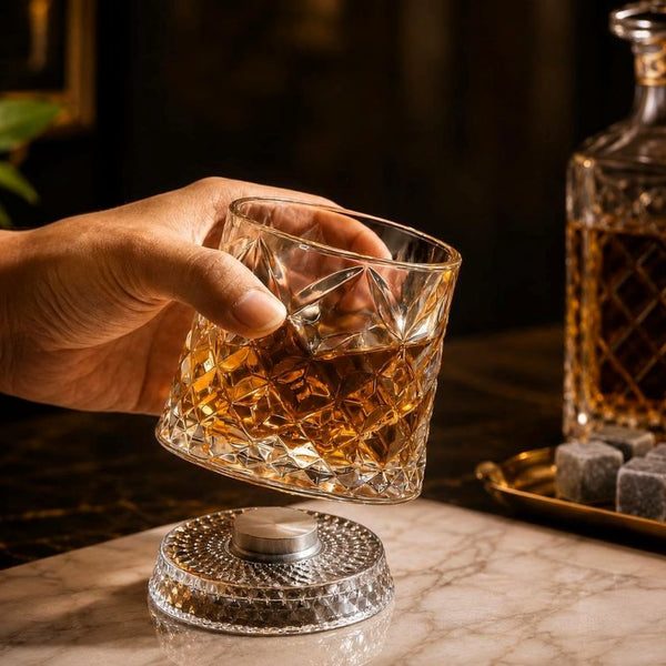 Glaciera™ – Rotating Crystal Glass LED Table Light