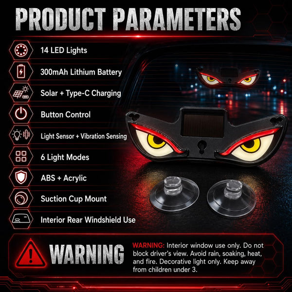 Hellora™ – Solar Powered LED Demon Eyes For Vehicles