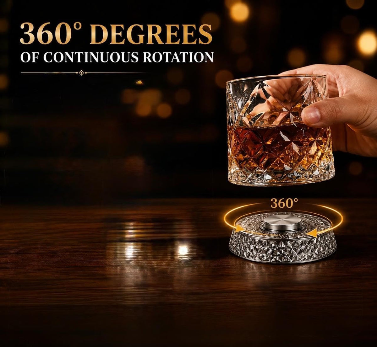Glaciera™ – Rotating Crystal Glass LED Table Light