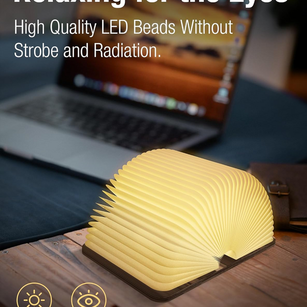 Foldlume™ – Magnetic Wooden Book Lamp With LED Lighting