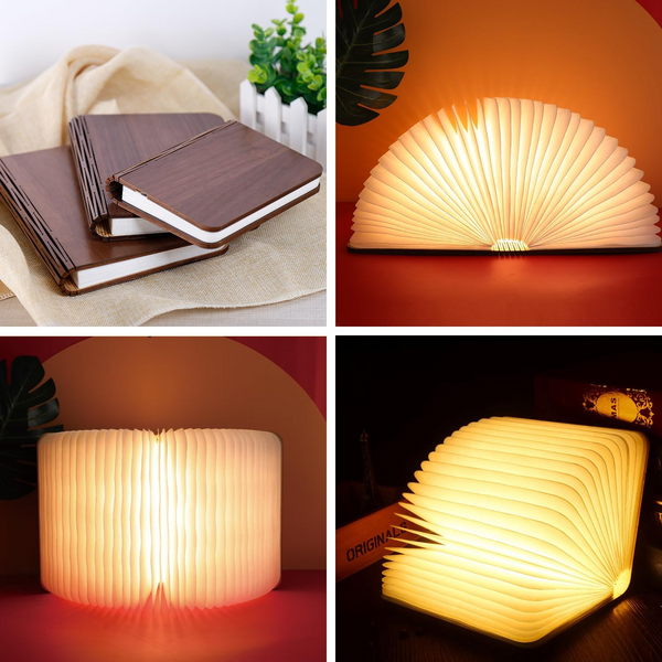 Foldlume™ – Magnetic Wooden Book Lamp With LED Lighting